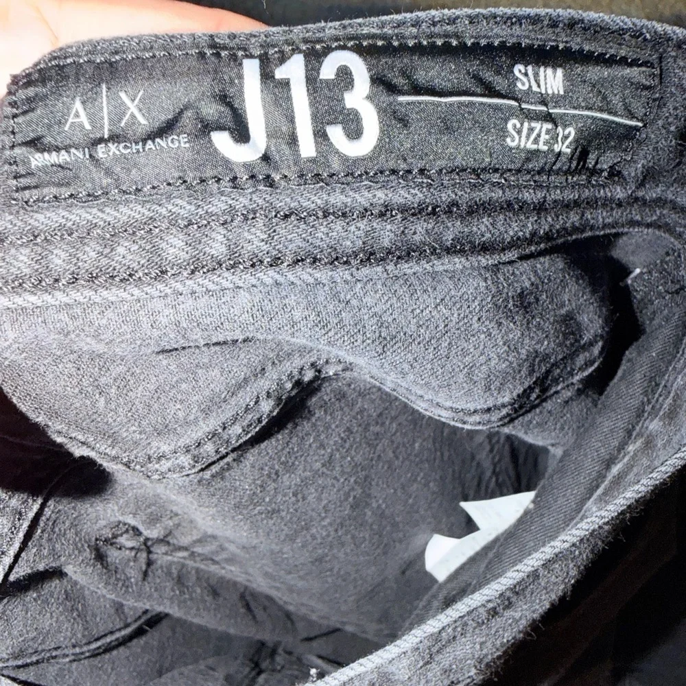 Armani Exchange Men's Skinny Jeans in Washed Black - Picture 2 of 3
